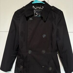 Banana Republic Womens Classic Trench Coat Timeless Quiet Luxury Chic Petite M